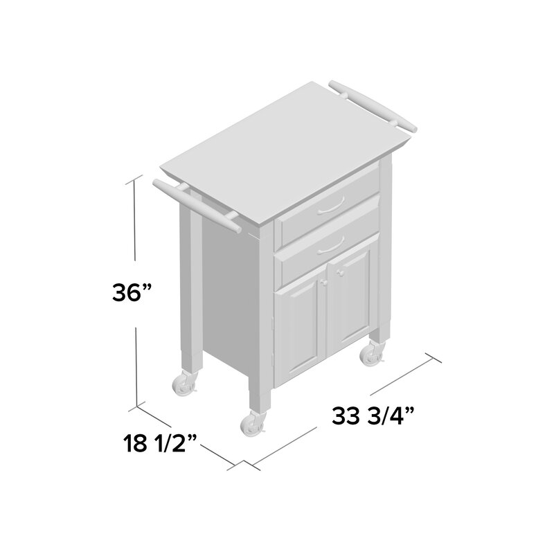 Charlton Home Hamilton Wood Kitchen Cart Reviews Wayfair   Hamilton Wood Kitchen Cart 